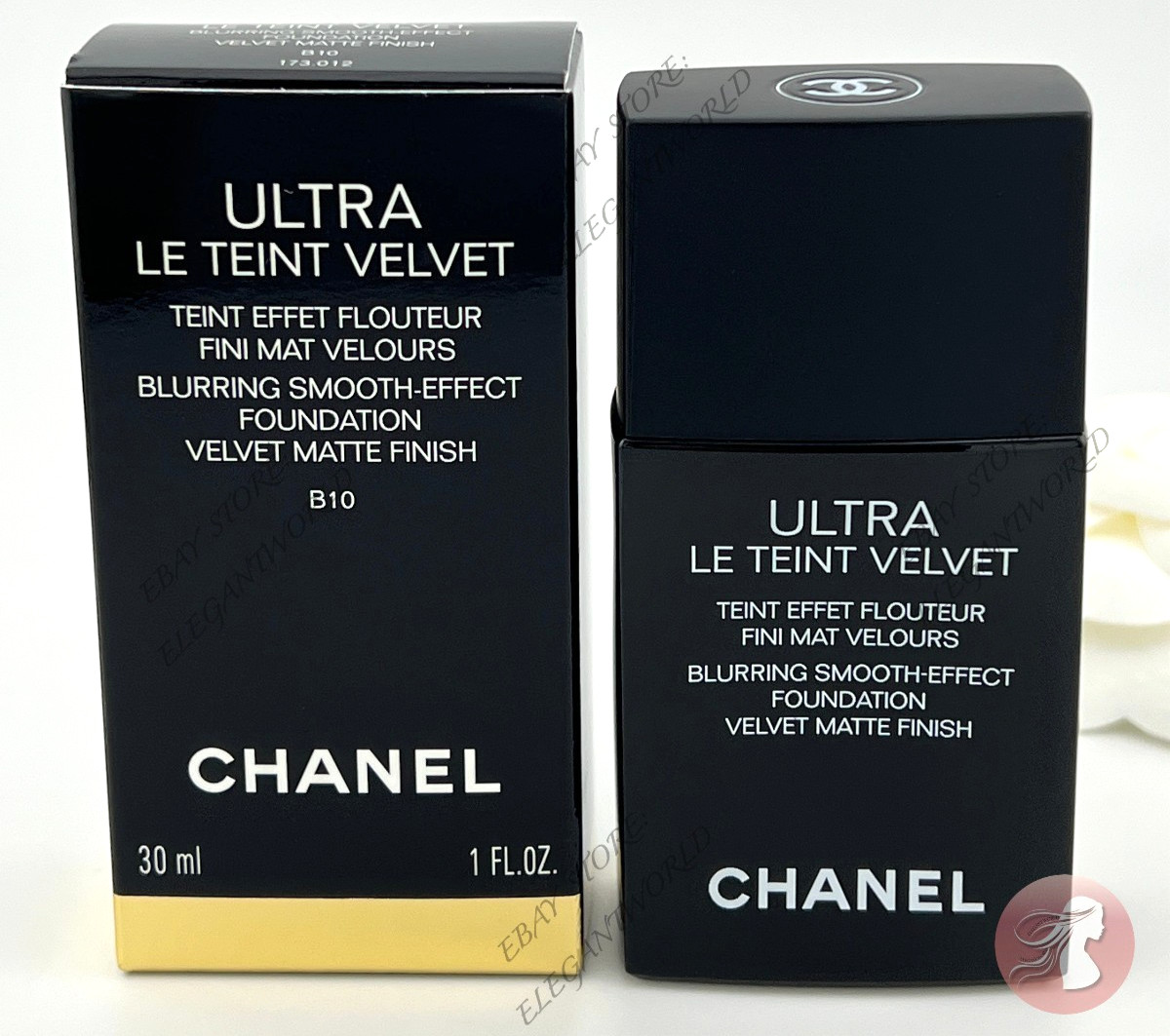 Chanel ULTRA LE TEINT VELVET Blurring Smooth Effect Matte Finish Foundation B10