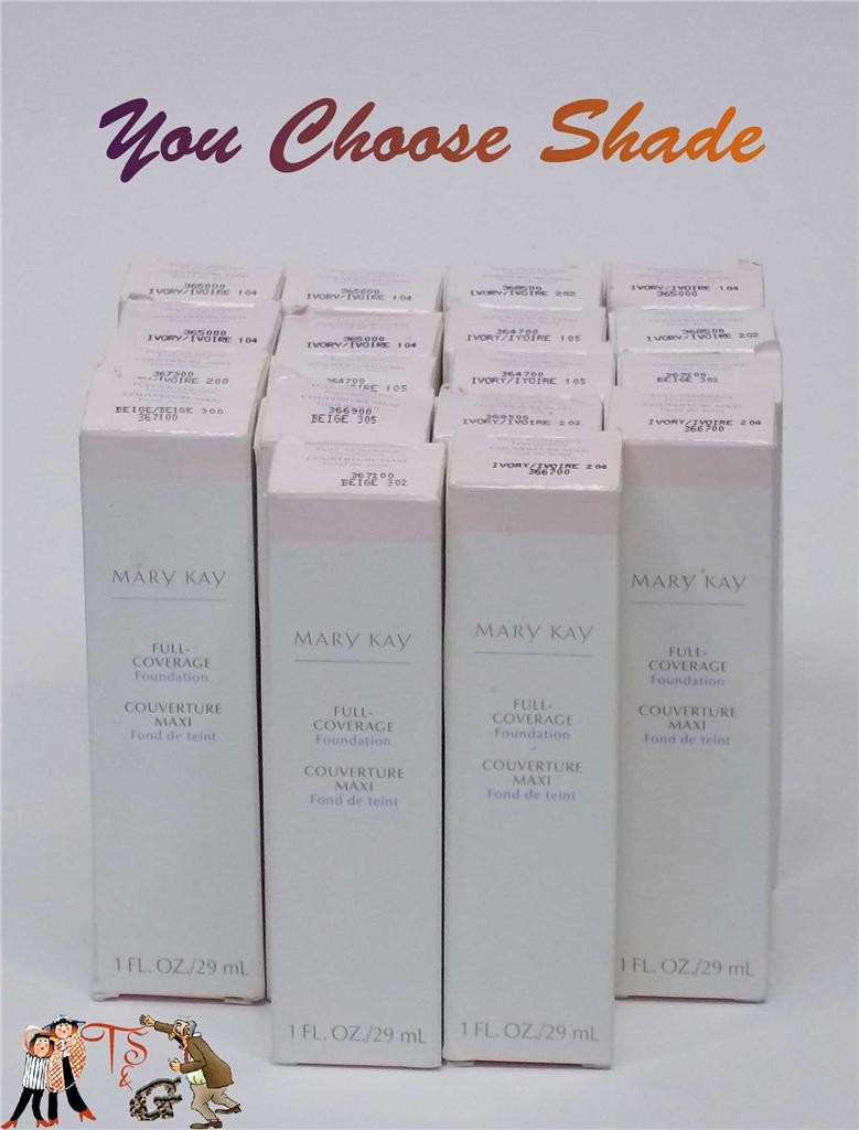 Mary Kay FULL Coverage Foundation YOU CHOOSE Grey Cap NEW OLD STOCK Disc