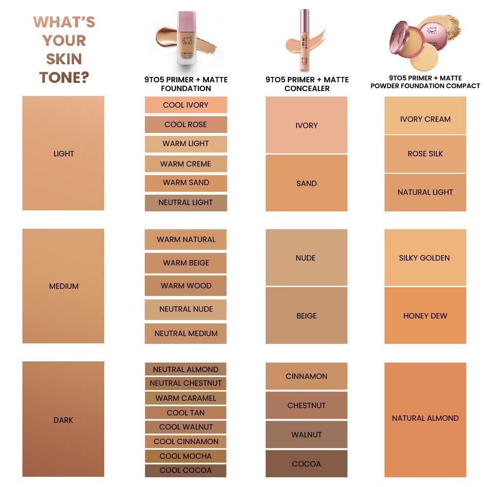 Lakme 9 to 5 Primer + Matte Perfect Cover Liquid Foundation W240 Warm Beige 25ml