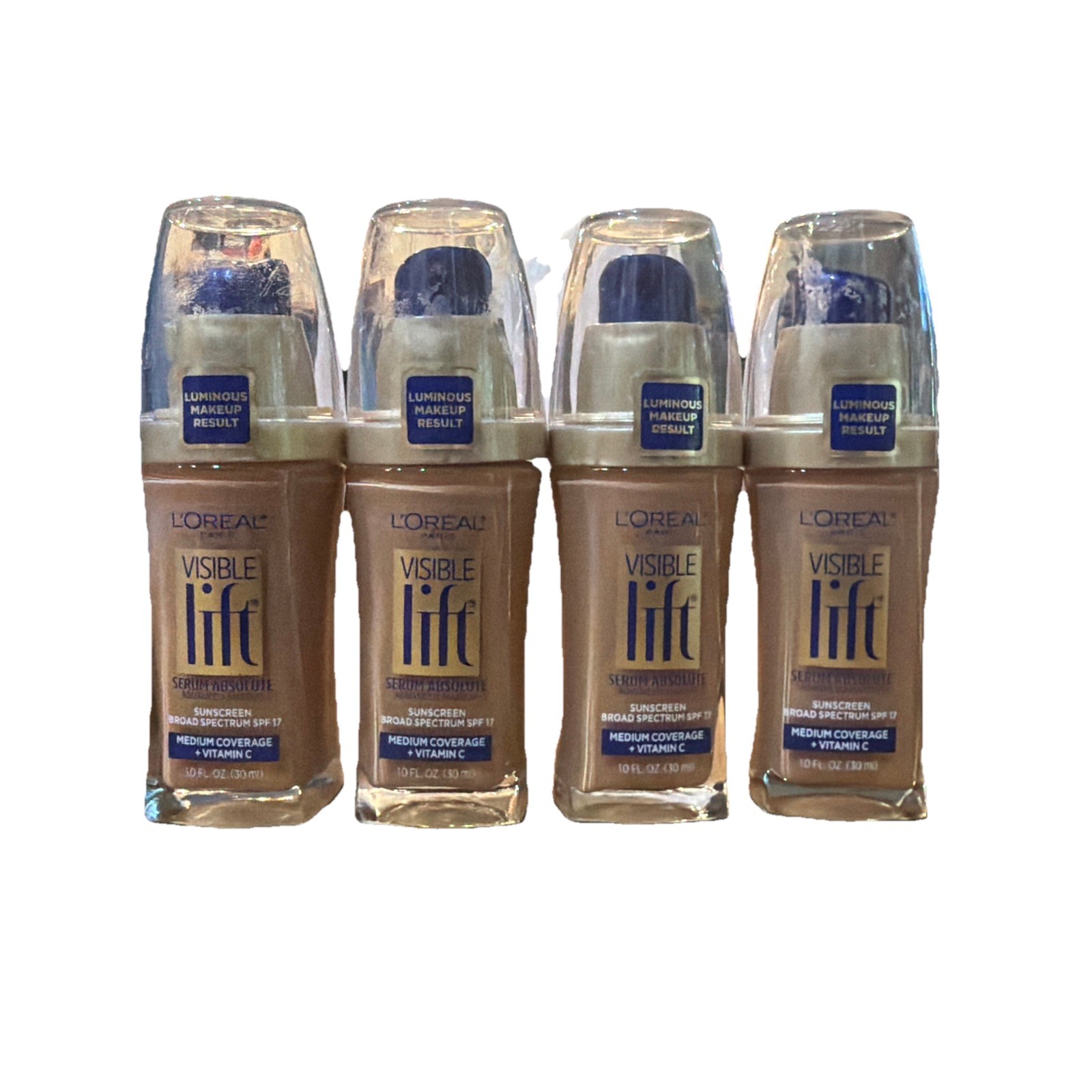 4 Pack: L’oreal Visible Lift Serum Absolute Foundation *155 Honey Beige* (M3104)