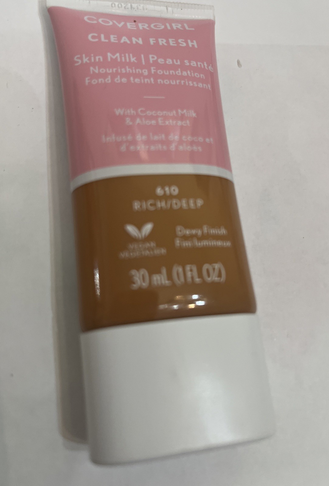 610 Rich/Deep.Covergirl Clean Fresh Vegan. Skin Milk Nourishing Foundation. 30ml
