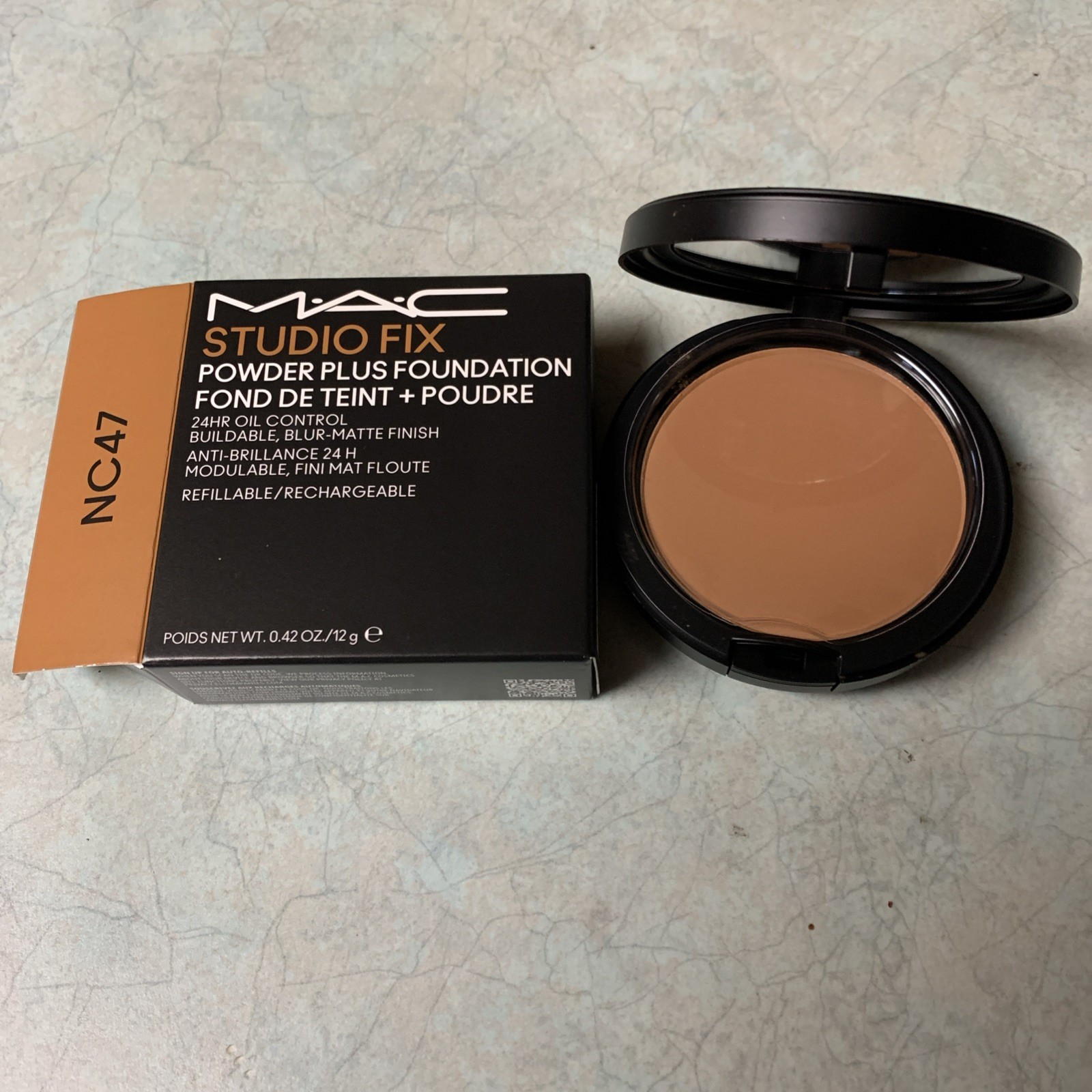NIB MAC Studio Fix Powder Plus Foundation (new Formula) – NC47 – 0.42 Oz /12g
