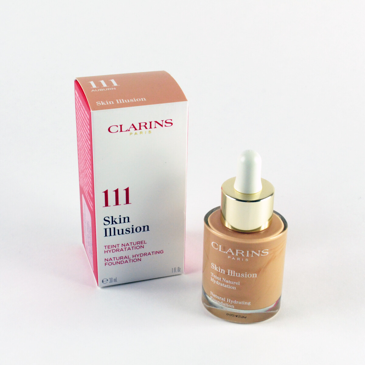 Clarins Skin Illusion Natural Hydrating Foundation #111 AUBURN – Size 30mL/ 1 Oz