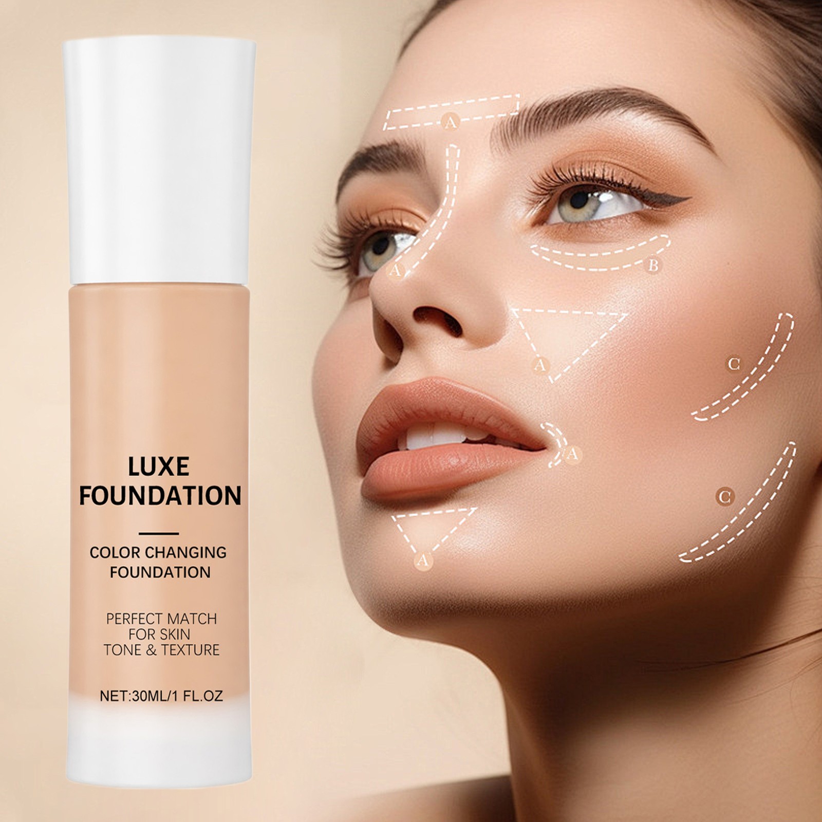 LUXE Correcting Color Intelligent Foundation, 30ml/1 fl oz – Fits All Skin Tone