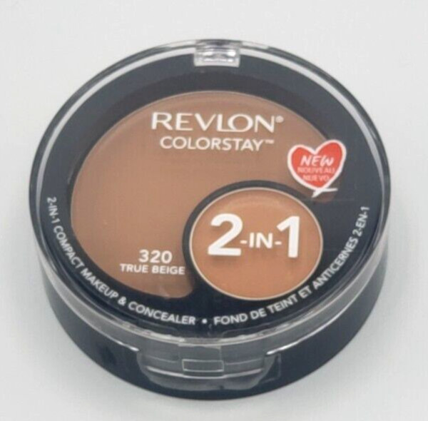 NEW Revlon Colorstay 2-in-1 Compact Makeup and Concealer- 320 TRUE BEIGE