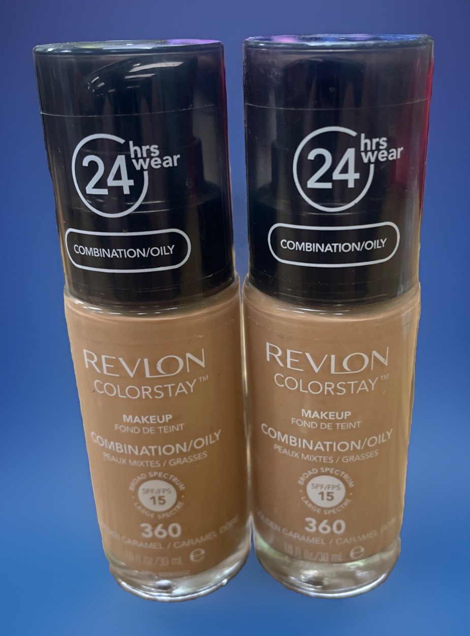Revlon Colorstay 24HRS Foundation Combination Oily Skin 360 Golden Caramel 2 PCS
