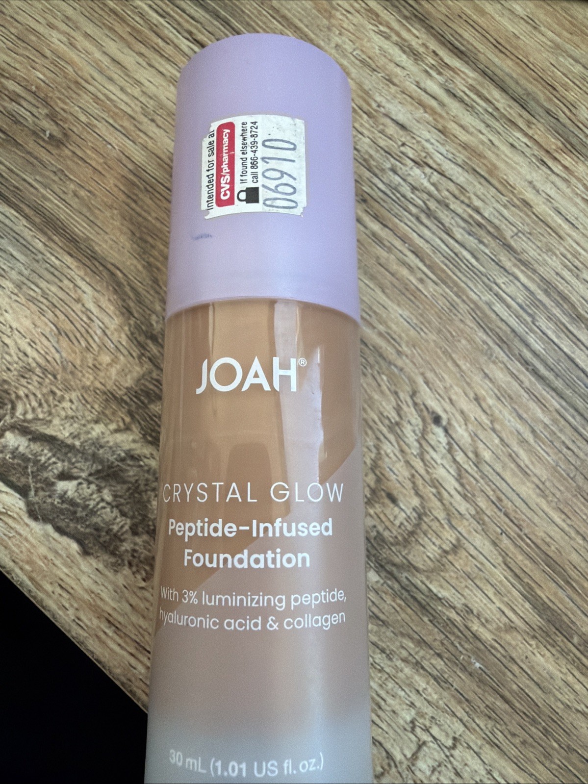 JOAH Foundation Crystal Glow Peptide-Infused TW050 Tan Warm Undertones
