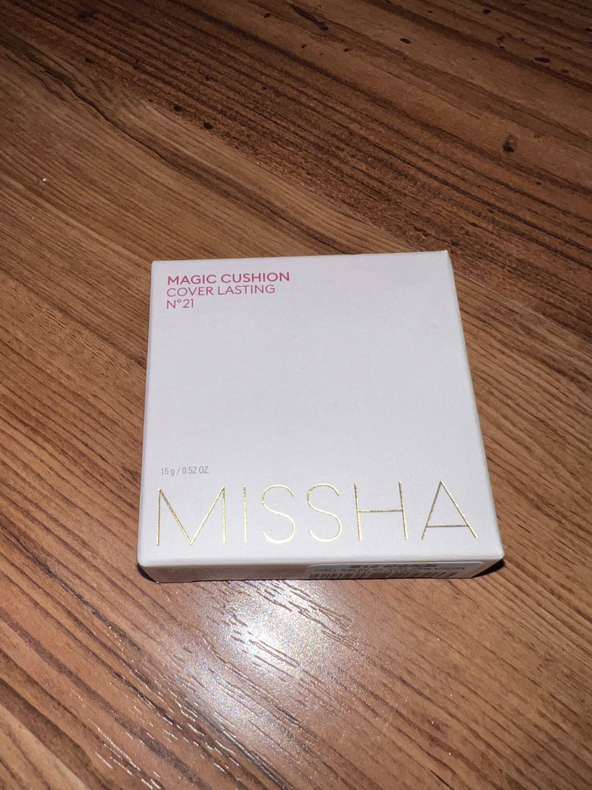 Missha Magic Cushion Cover Lasting No.21, 15g – Light Beige, NEW UNOPENED