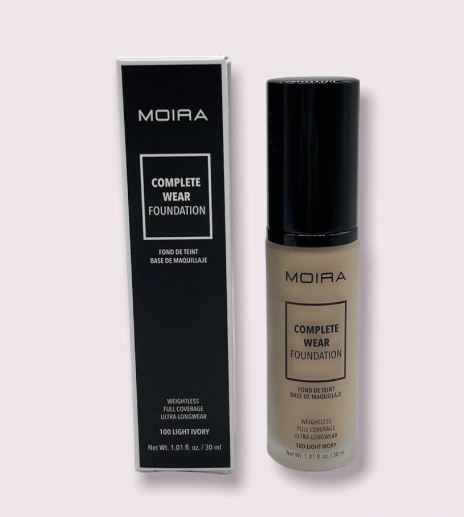 MOIRA COMPLETE WEAR FOUNDATION VITAMIN E -100 LIGHT IVORY