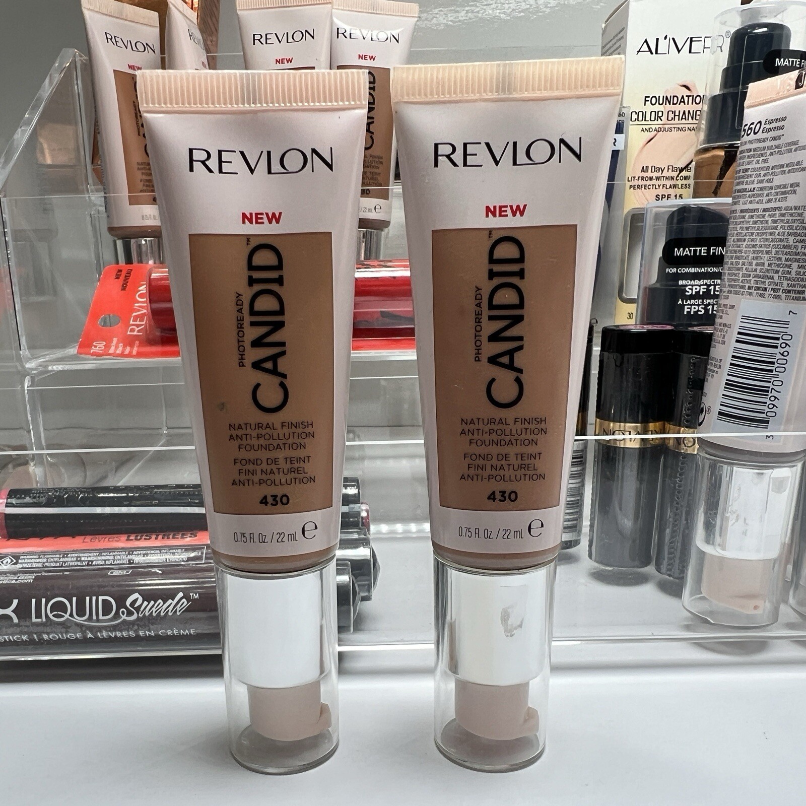 Revlon Photoready Candid Honey Beige Foundation 430 NEW lot of 2