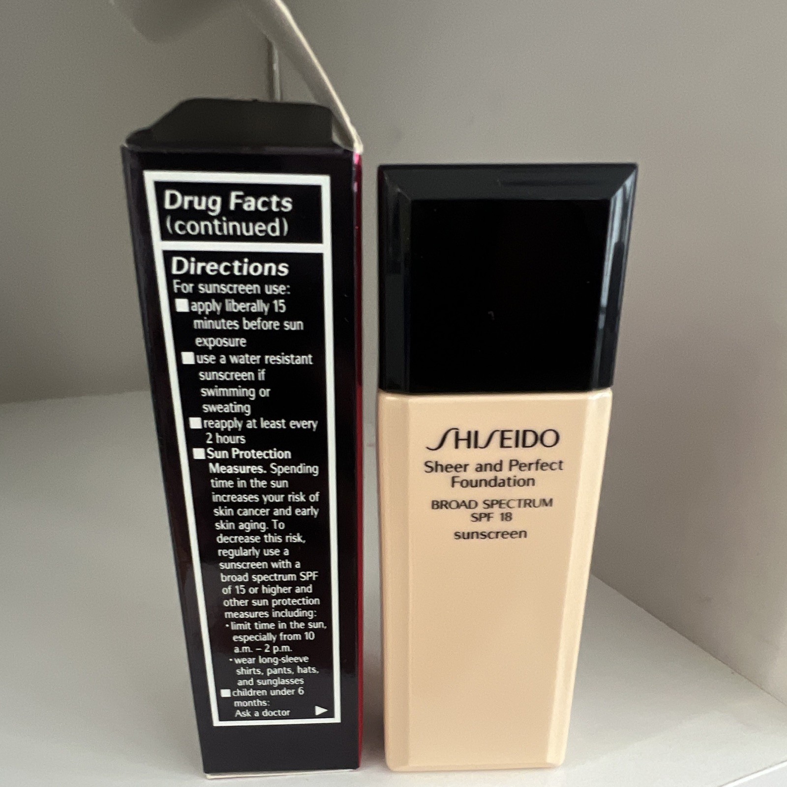 Shiseido Sheer and Perfect Oil-Free Liquid Foundation SPF 18 Rich Brown 1oz