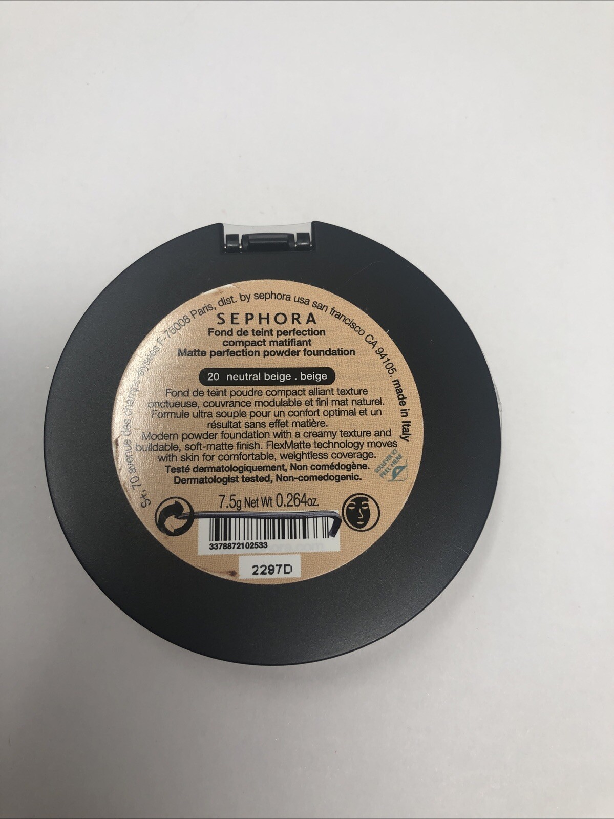 Sephora Matte Perfection Powder Foundation *20 Neutral Beige* SEALED FULL SIZE