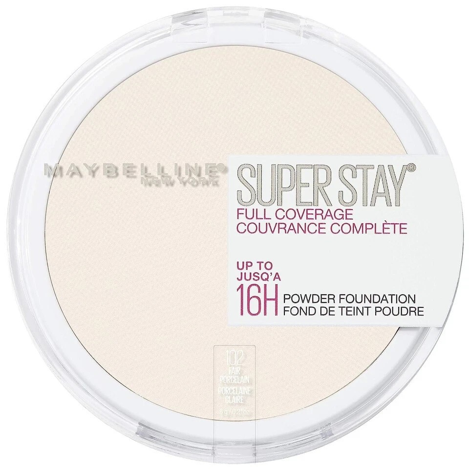 Maybelline 2-PACK Super stay Full Coverage Powder Foundation 102 Fair Porcelain