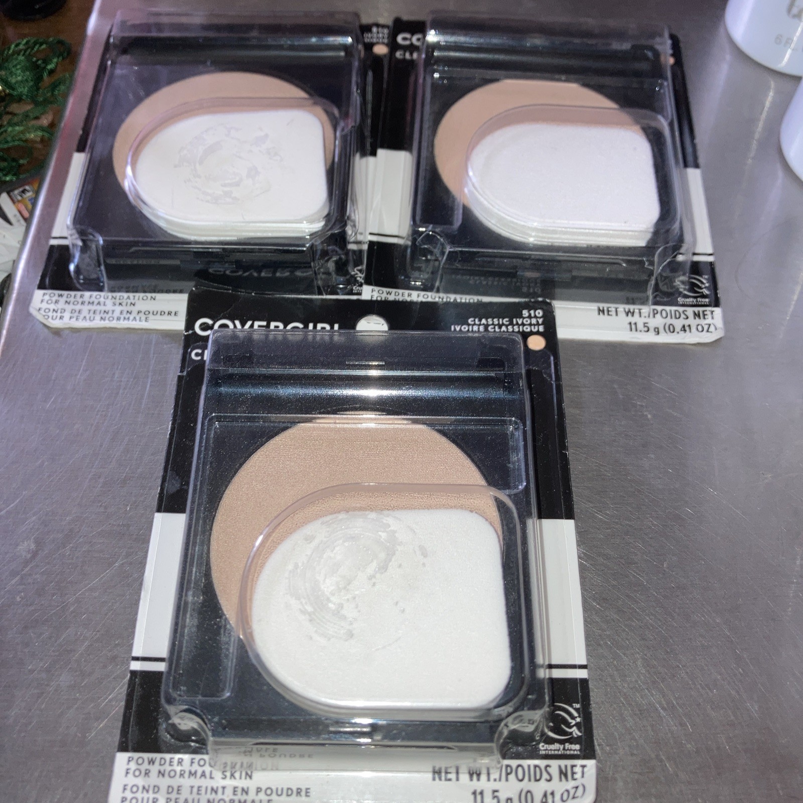 3 CoverGirl Clean Powder Foundation For Normal Skin 510 CLASSIC IVORY, USA Made