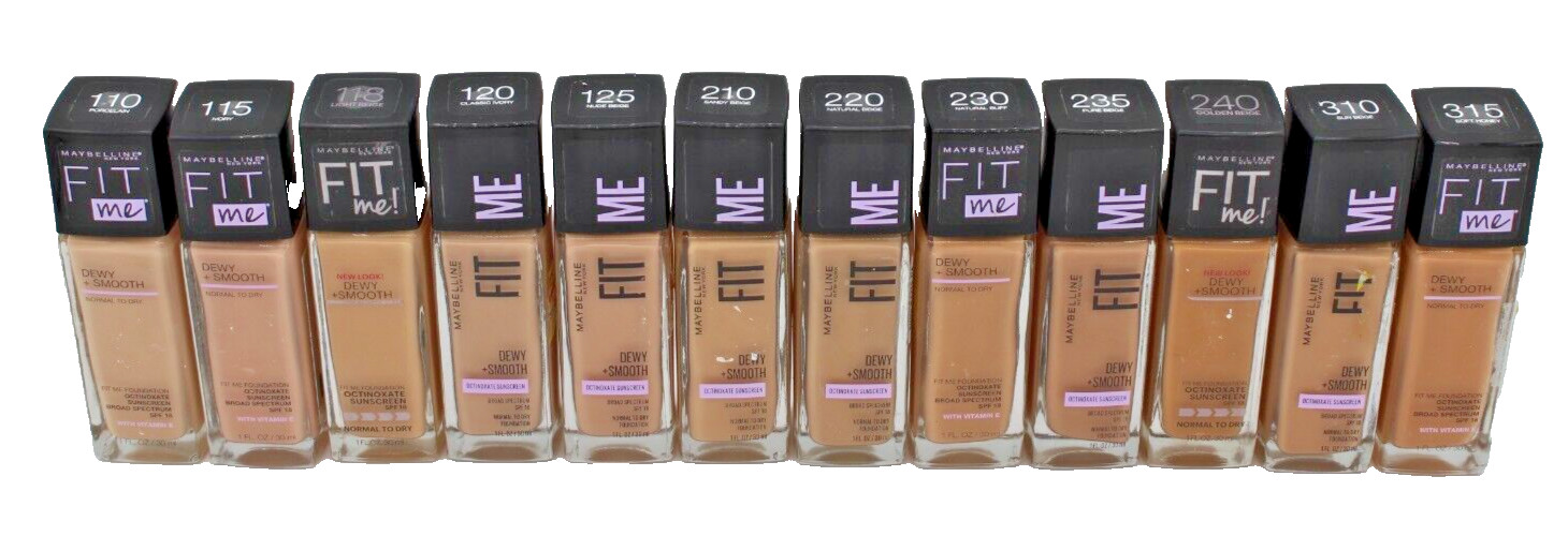 MAYBELLINE FIT ME DEWY + SMOOTH FOUNDATION – CHOOSE YOUR COLOR.