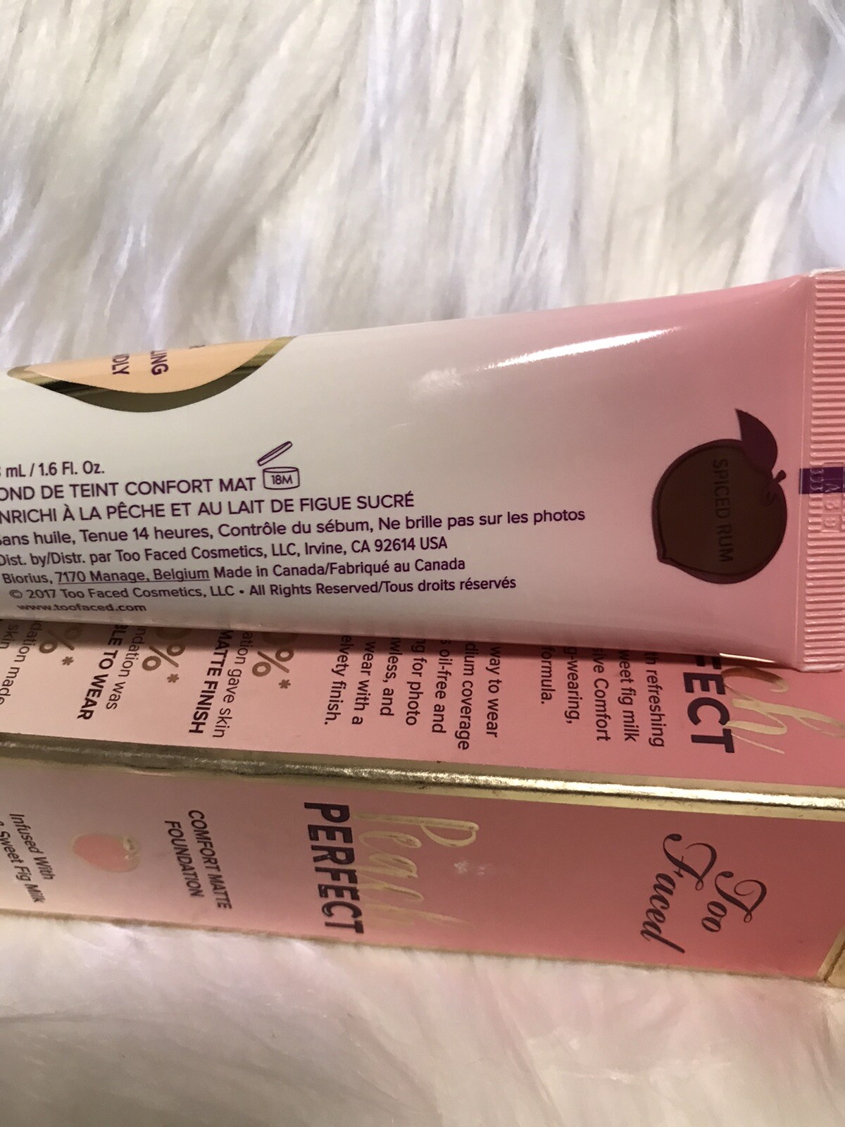 Too Faced Peach Perfect Spiced Rum Comfort Matte Foundation 48mL / 1.6 Oz. NIB