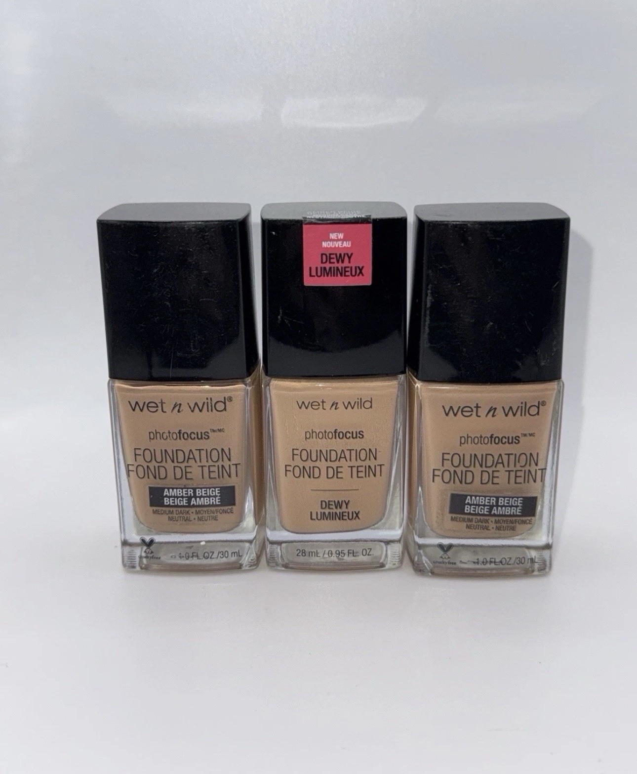 3 Wet N Wild Photo Focus Liquid Foundation Amber Beige