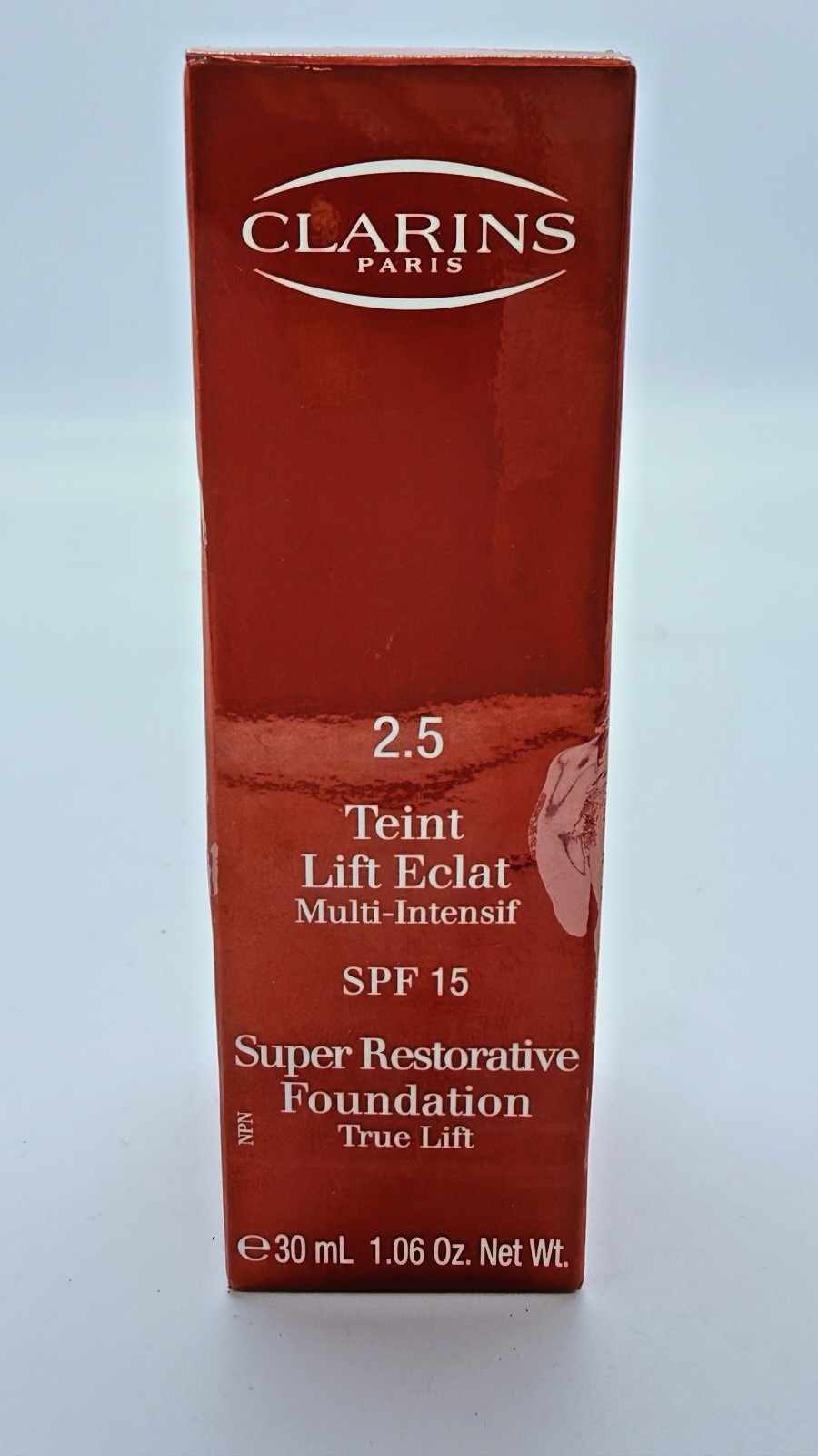 Clarins SPF 15 Super Restorative Foundation True Lift 2.5 Biscuit – 1.06 oz New