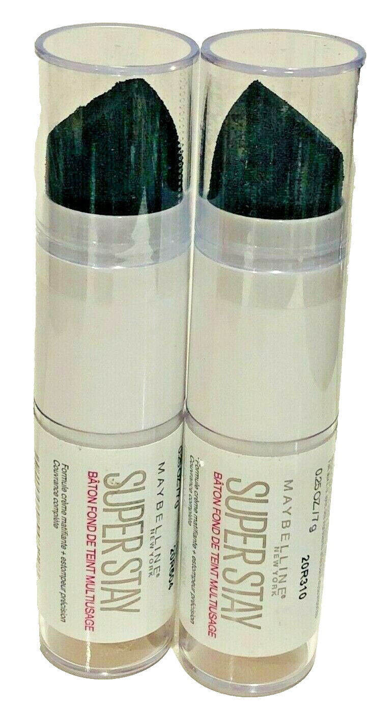 MAYBELLINE SUPER STAY MULTI USE FOUNDATION STICK CREAM 110 PORCELAIN 2 PACK