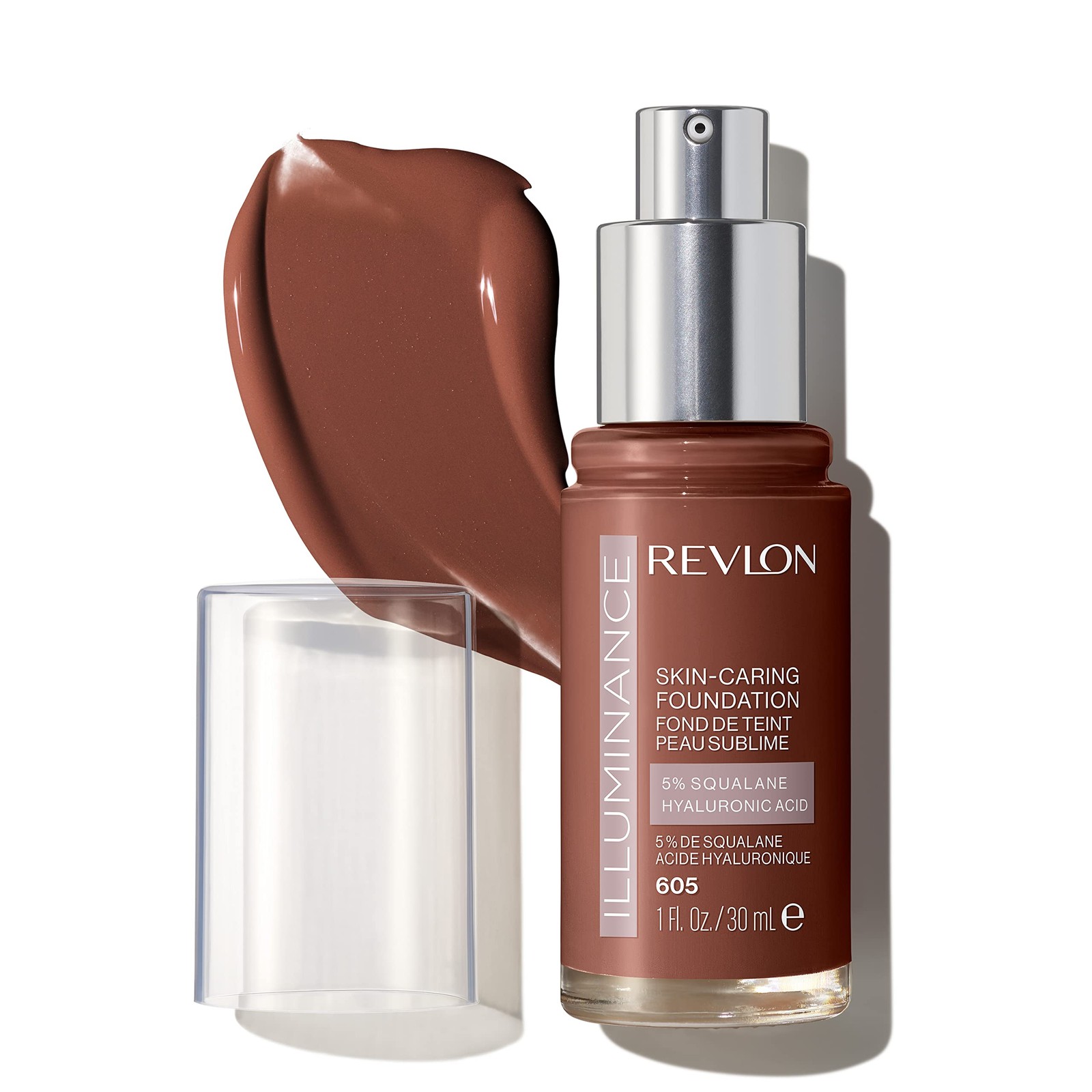 Revlon Illuminance Liquid Foundation 605 Rich Mahogany 1oz Hyaluronic