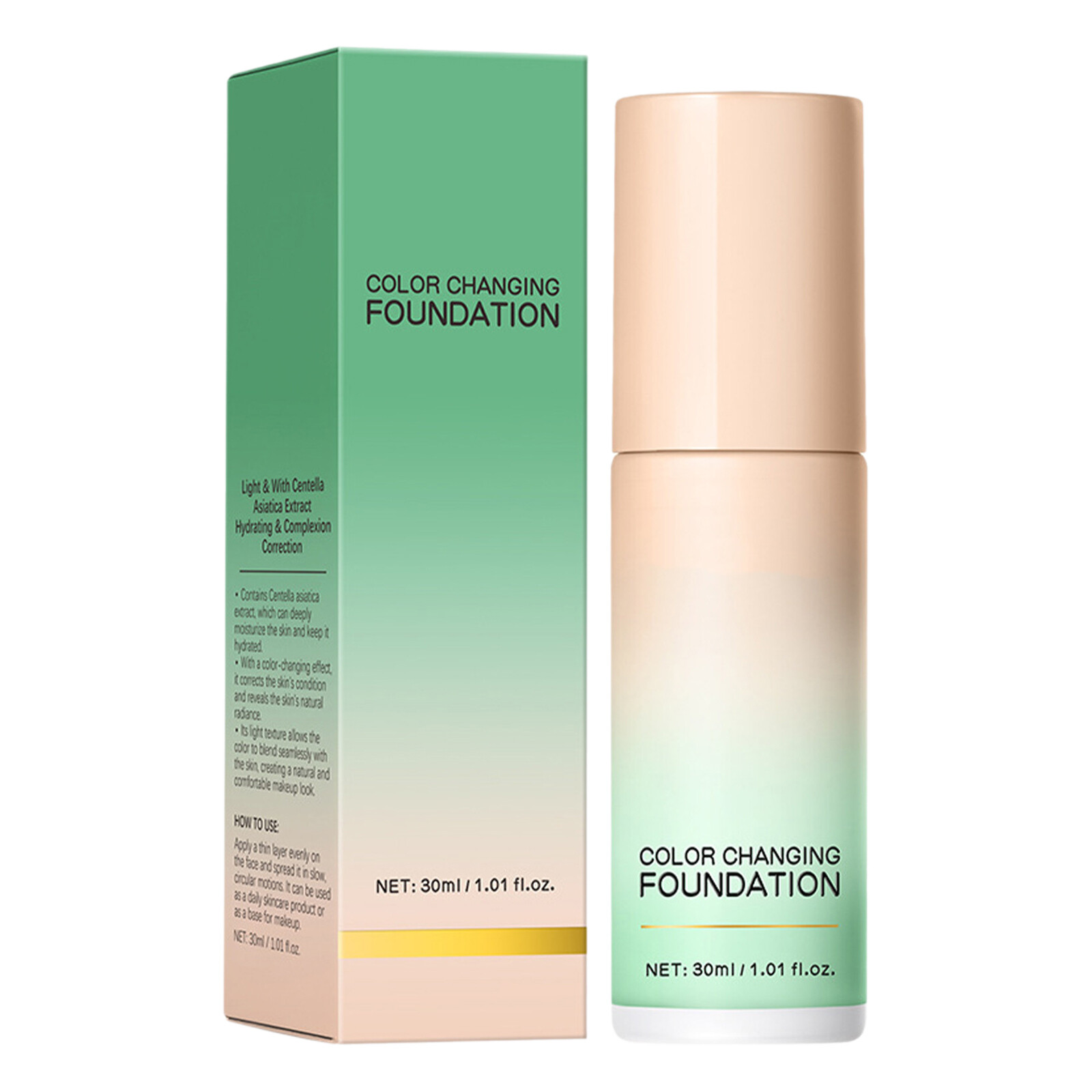 Women Gradient Liquid Foundation 1Pc Color Change Foundation Tinted Moisturizer