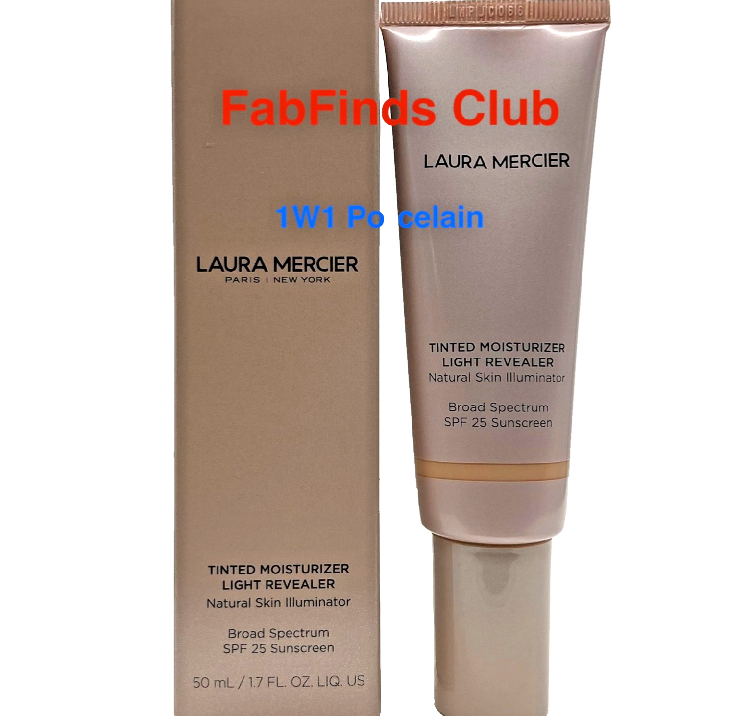 Laura Mercier Tinted Moisturizer Light Revealer Skin Illuminator 1W1 Porcelain