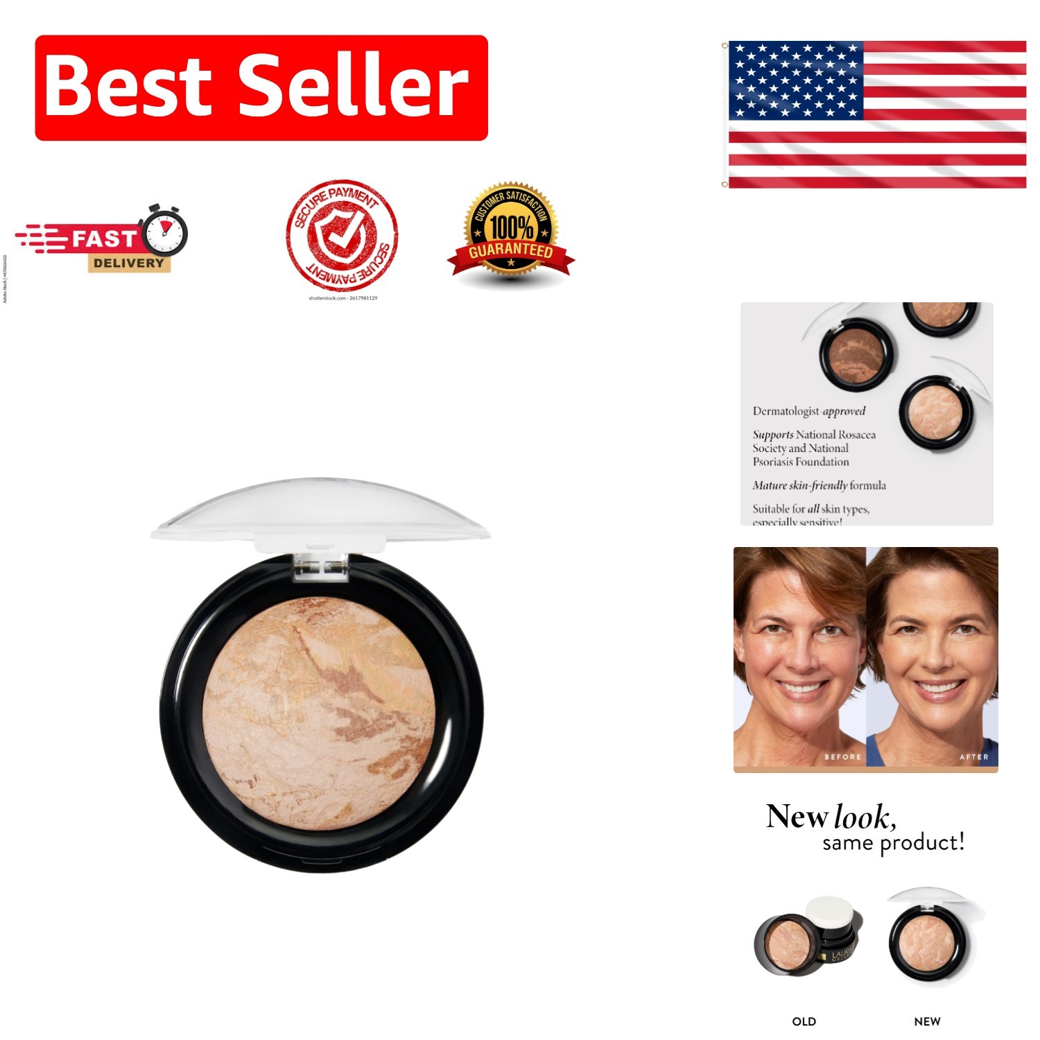 Color Correcting Powder Foundation – Medium – Demi-Matte Finish