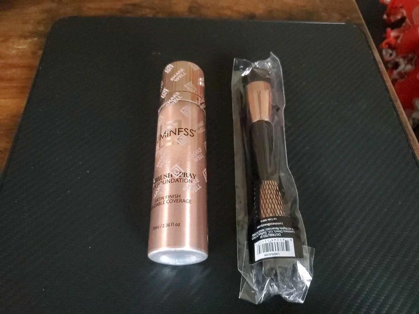 SEALED – LUMINESS Silk Airbrush Spray SILK Foundation & Buffing Brush Kit L400