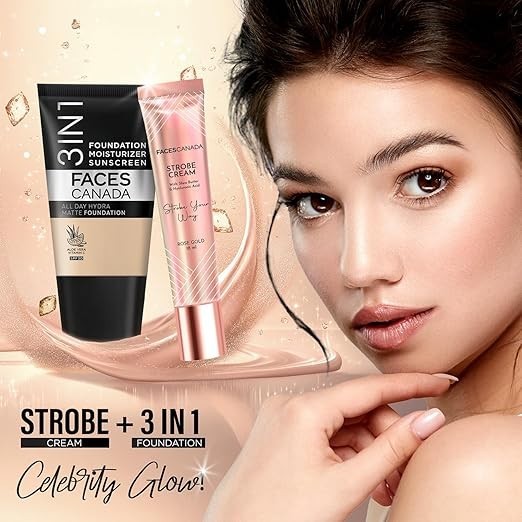 FACES CANADA All Day Hydra Matte Foundation – Mini | 3in1 Foundation + Moisturiz