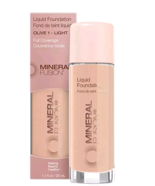 Mineral Fusion Full Coverage Liquid Foundation OLIVE 1 LIGHT – New