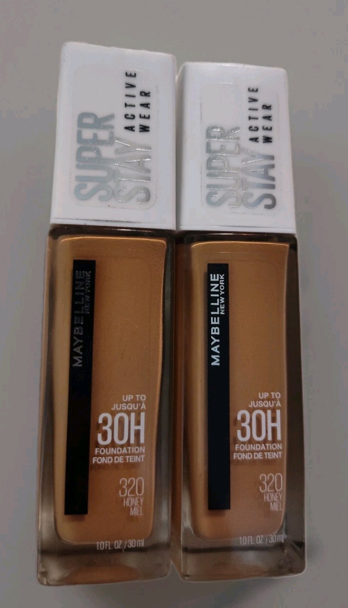 2 PACK Maybelline Super Stay Full Coverage Liquid Foundation 320 Honey NEW