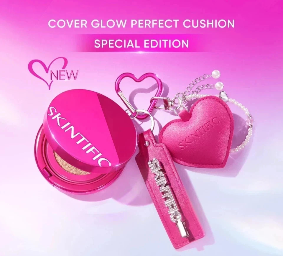 SKINTIFIC Cover Glow Perfect Pink Cushion 11g Radiant Finish 00 Porcelain (X 2)
