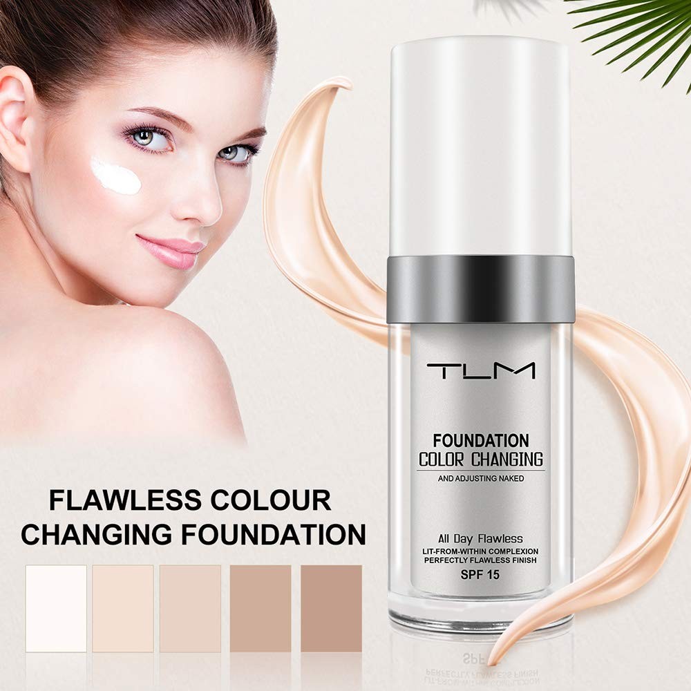 TLM Colour Changing Foundation, 2Pack Flawless Color Changing Foundation Make…