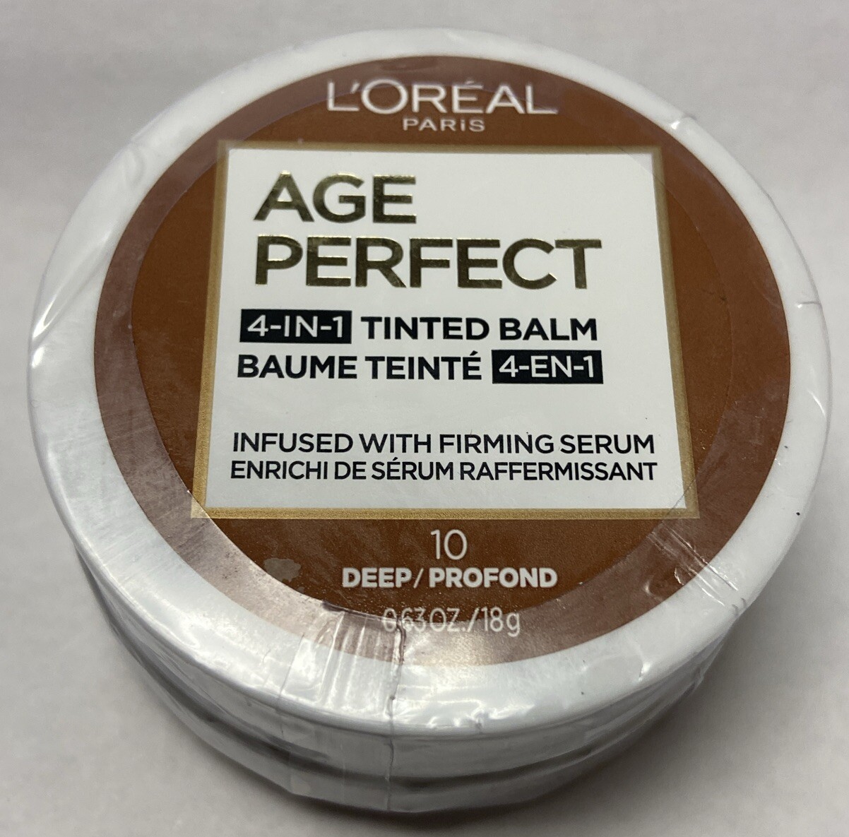 SEALED L’oreal Paris Age Perfect 4 -In -1 Tinted Balm 10 Deep – 0.63 Oz