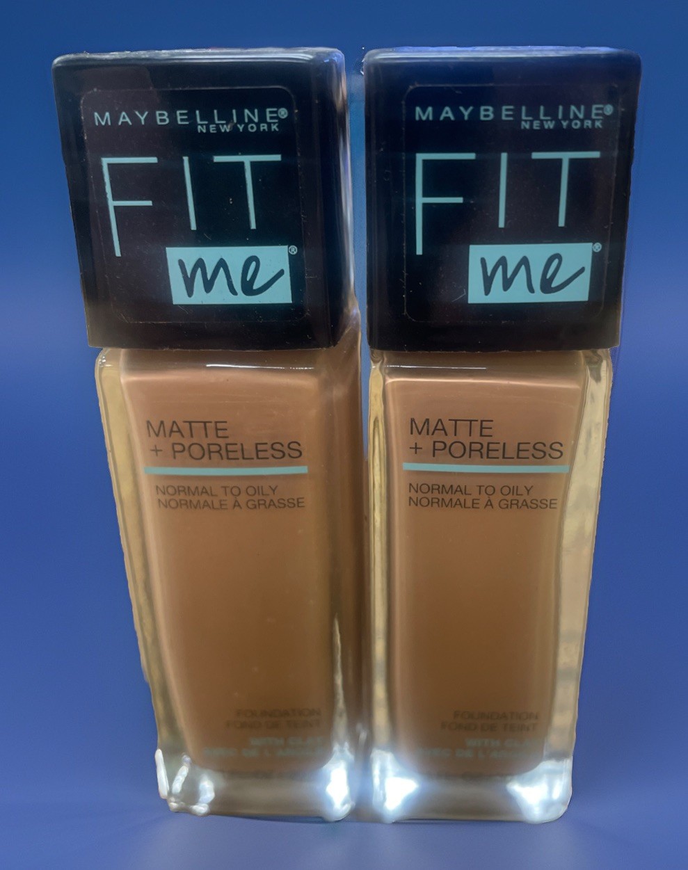 Maybelline Fit Me! Matte+Poreless Foundation #320 Natural Tan Lot Of 2 Bottles
