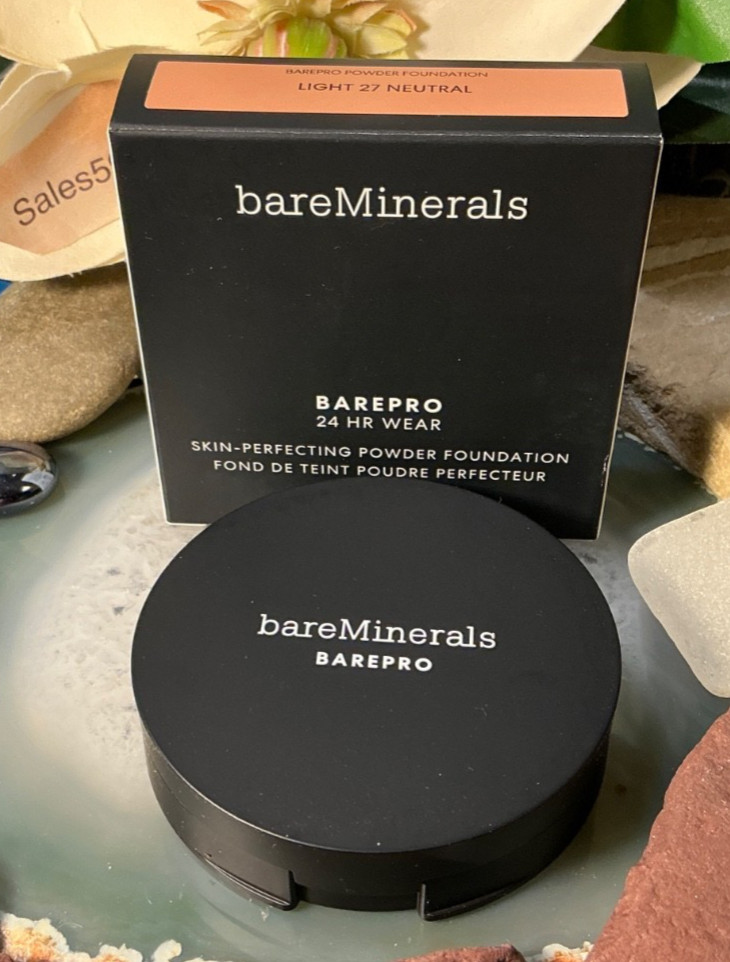 NEW bareMinerals~LIGHT 27 NEUTRAL~BarePro 24hr Skin-Perfecting Powder Foundation