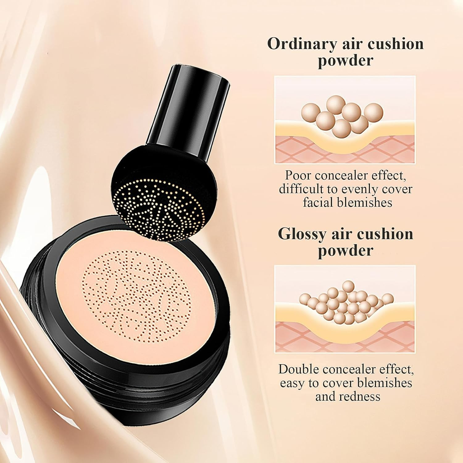 Natural Ingredients Air Cushion CC Cream – Brightening & Concealing, Buff Beige