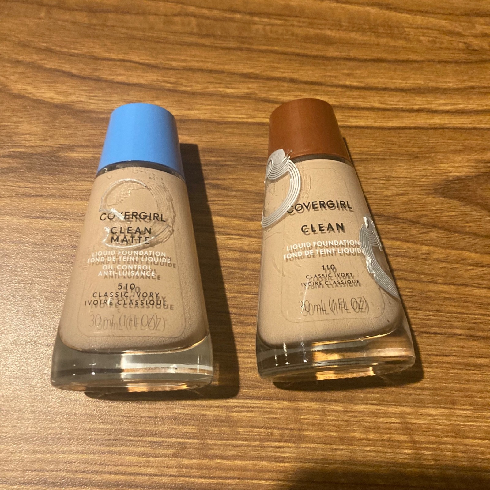 2 Covergirl Clean Liquid Foundation 510 and 110 classic ivory