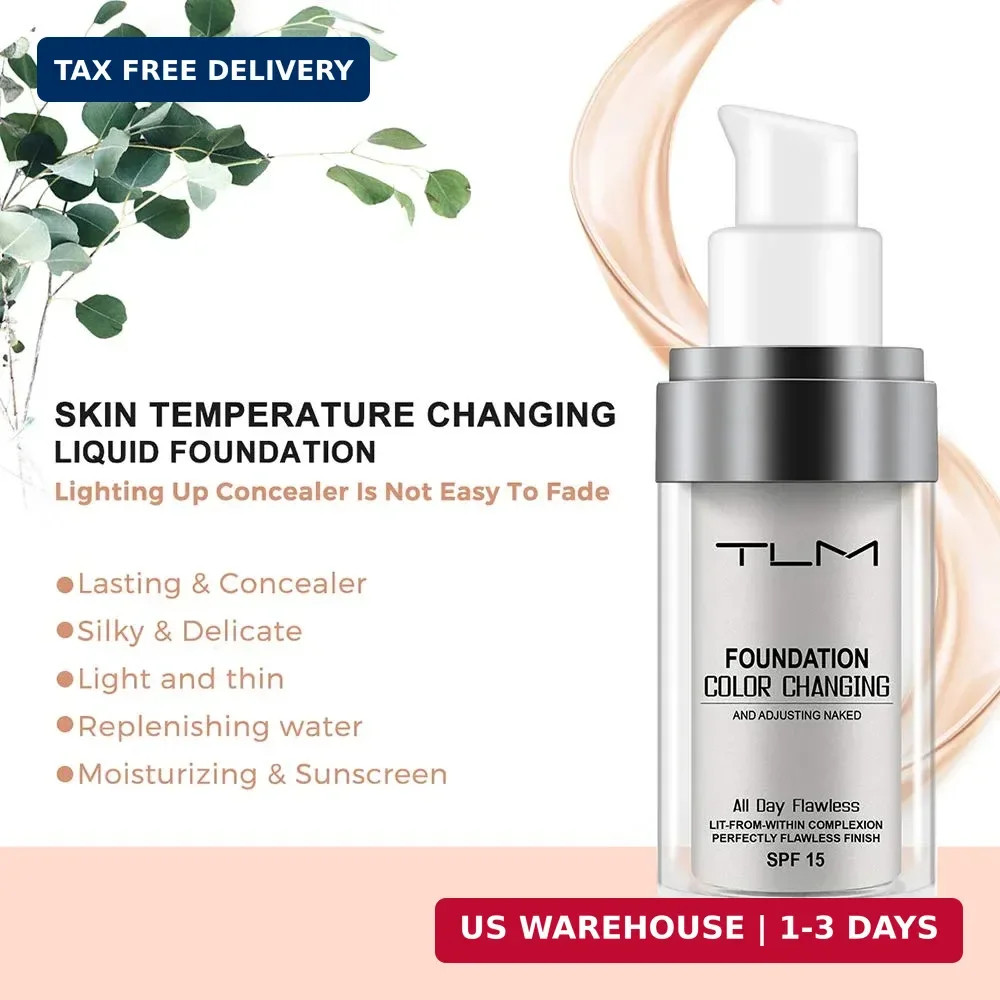 TLM Colour Changing Foundation, 2Pack Flawless Color Changing Foundation Makeup