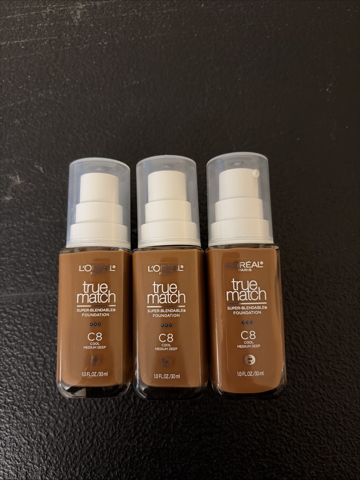 Packof 3 L’Oreal Paris True Match Super-Blendable Foundation Medium Deep/C8
