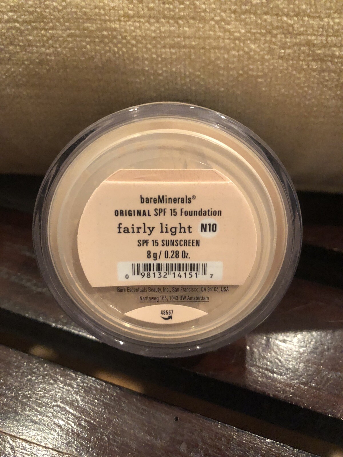 bare Minerals SPF15 Foundation * FAIRLY LIGHT N10 * Full Size 8g/0.28oz SEALED