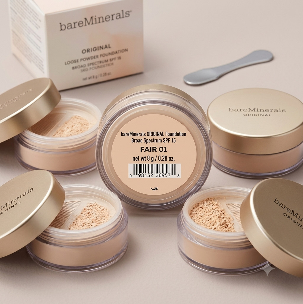 bareMinerals Original Foundation Fair 01 SPF 15 Loose Powder Makeup 8g
