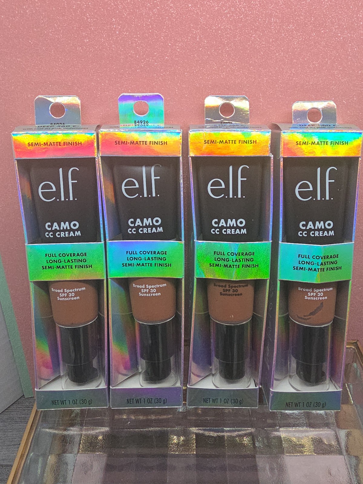 Lot Of 4 e.l.f. Camo CC Cream SPF 30 *DEEP 560C* Exp 07/27, 08/26