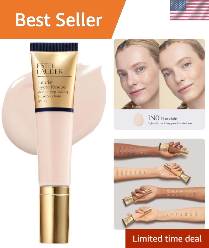 Futurist Hydra Rescue Moisturizing Foundation Makeup SPF 45 for a 12-Hour Glo…