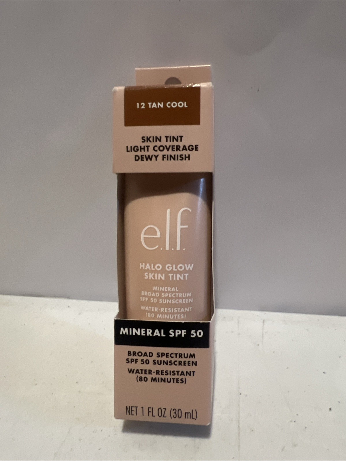 NEW e.l.f. Halo Glow Skin Tint SPF 50, Vegan & Cruelty-Free *12 TAN COOL*