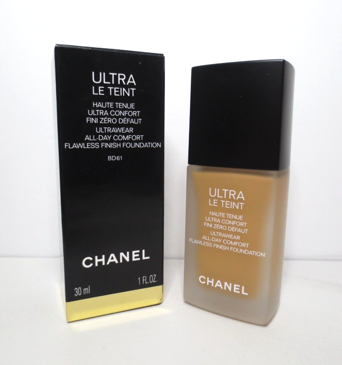 CHANEL ULTRA LE TEINT ALL DAY COMFORT FLAWLESS FINISH FOUNDATION BD61 1 OZ BOXED