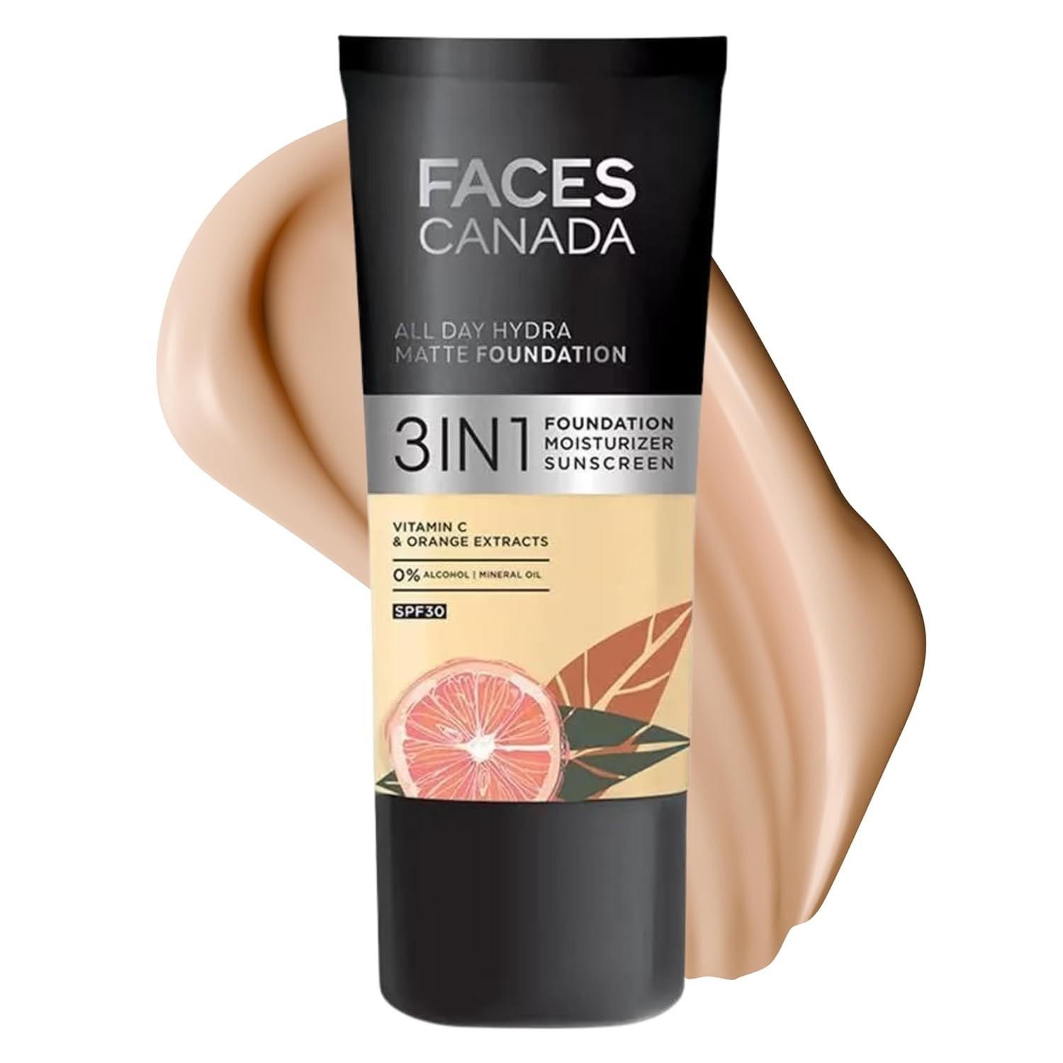 FACESCANADA All Day Matte Liquid Foundation3-in-1 Foundation Absolute Ivory 012