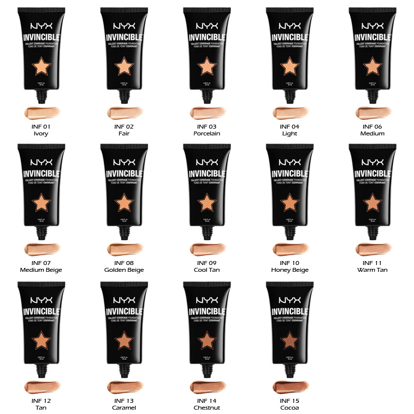 1 NYX Invincible Fullest Coverage Foundation “Pick Your 1 color”*Joy’s cosmetics