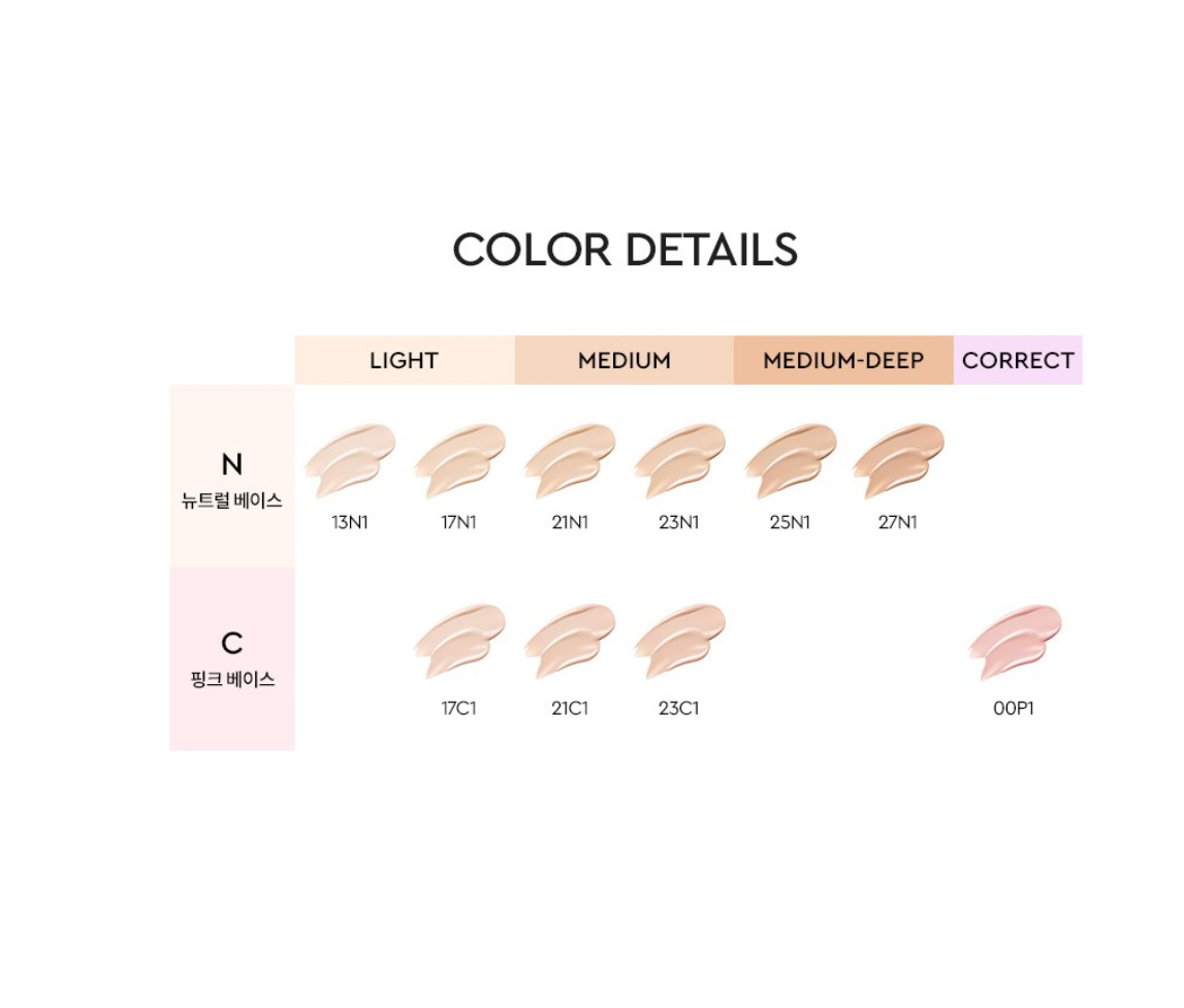 HERA Black Cushion Foundation Duo SPF34 15g + 15g refill K-Beauty