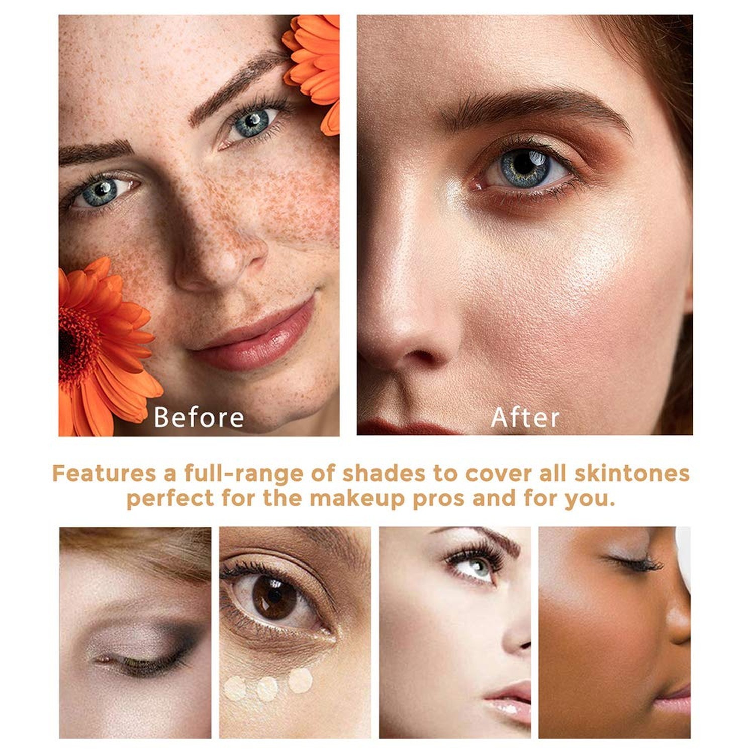 Color Changing Foundation Liquid Makeup Covers Freckles 2 Pack NEW